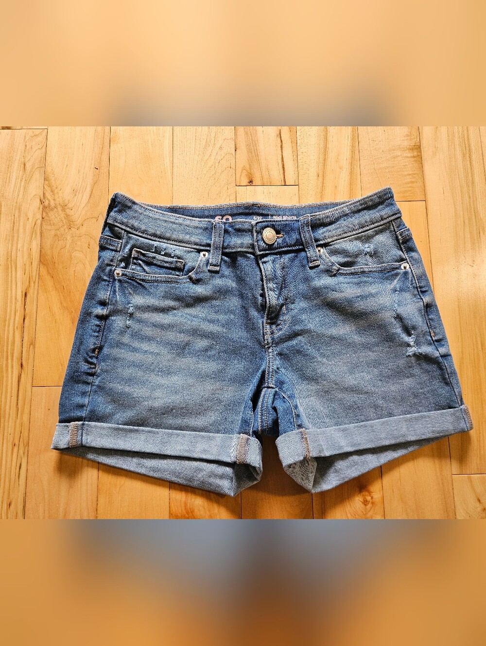 SO MIDI LOWRISE 5/27 Rolled Medium Wash